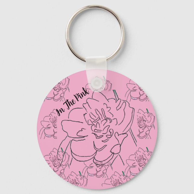 Dans le porte-clés aux pivoines roses (Recto)
