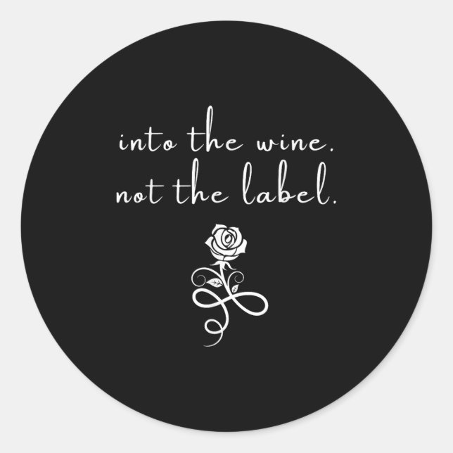 Dans le vin pas le Étiquette l'amour est l'amour R (Devant)