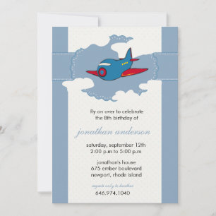 Dans les nuages - invitations à l'anniversaire de