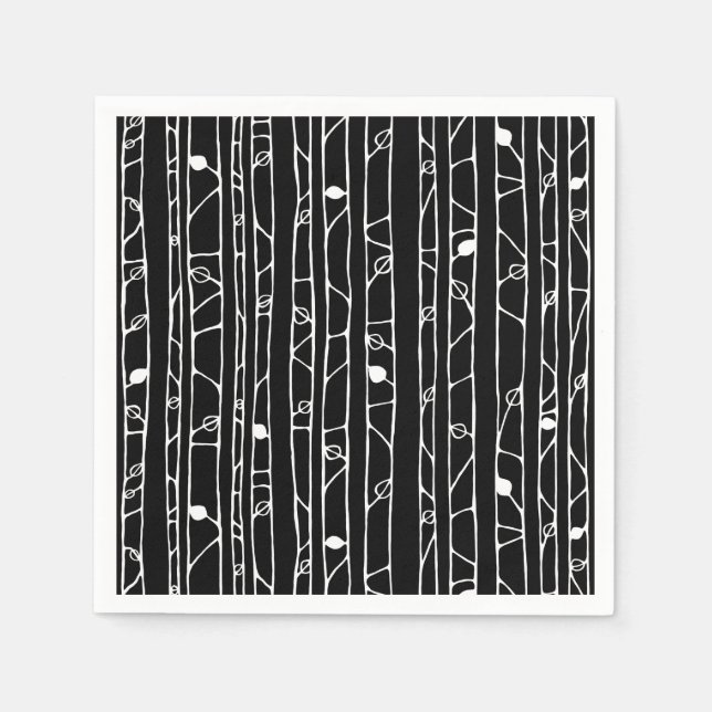 Dans les serviettes en papier blanc en bois (Devant)