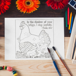 Dans l'ombre de vos ailes Colorer carte postale