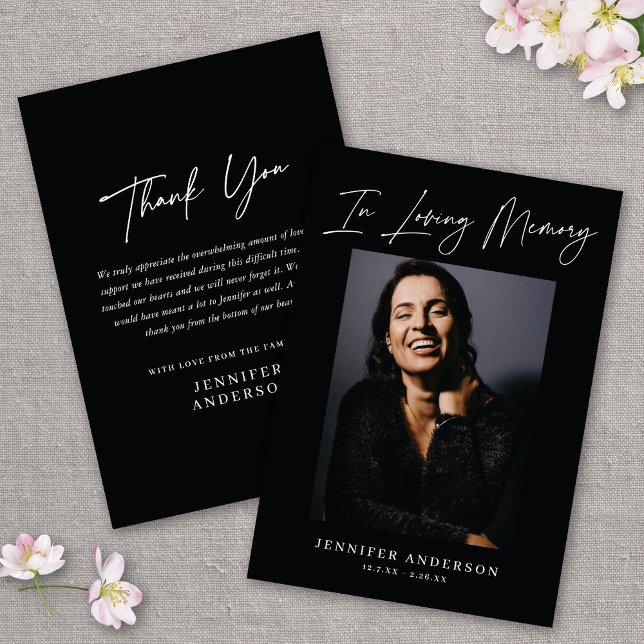 Dans Love Memory Black Memorial Carte photo (Créateur téléchargé)
