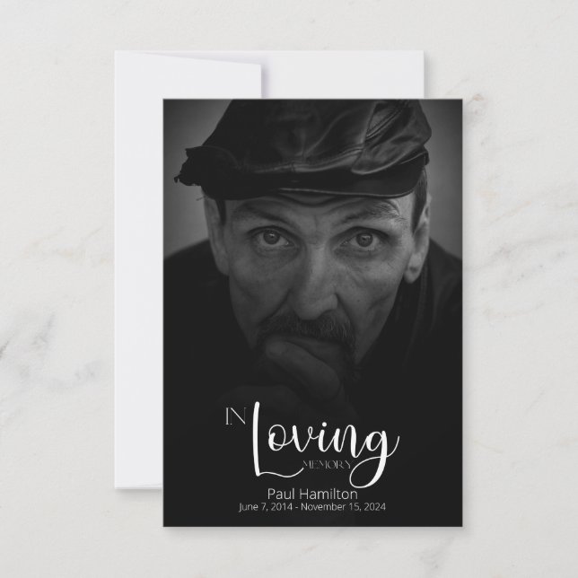 Dans Love Memory Carte de remerciements de script  (Devant)