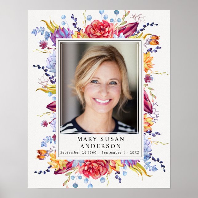 Dans Love Memory Photo Succulents Affiche de bienv (Devant)