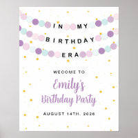 Dans Mon Anniversaire Affiche de bienvenue de fête
