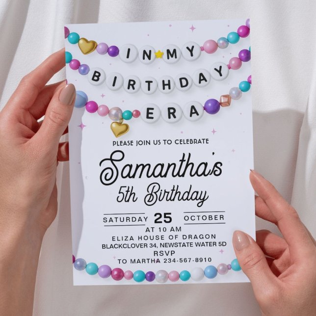 Dans mon anniversaire Invitation ( In my birthday era Invitation)