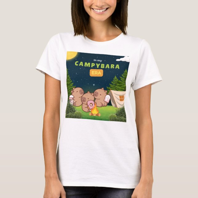 Dans Mon Campybara Era Capybara T-shirt Camping (Devant)