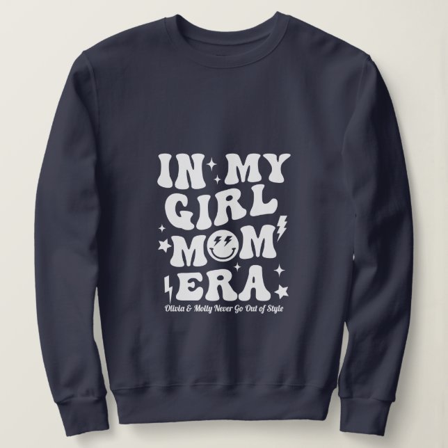 Dans Mon Era Maman Fille Sweatshirt Marine Mama Ca (Design devant)