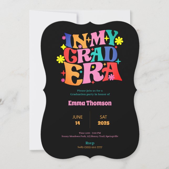 Dans Mon Ere De Graduation Invitations De Graduati (Devant)