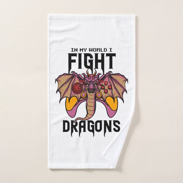 Dans Mon Monde, Je Lutte Contre Les Dragons (Serviette à main)