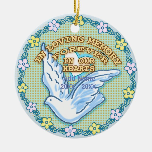 Dans nos coeurs ornements commémoratifs (Devant)