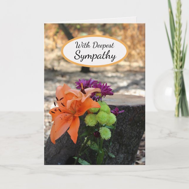 Dans nos pensées et nos coeurs carte de sympathie (Devant)