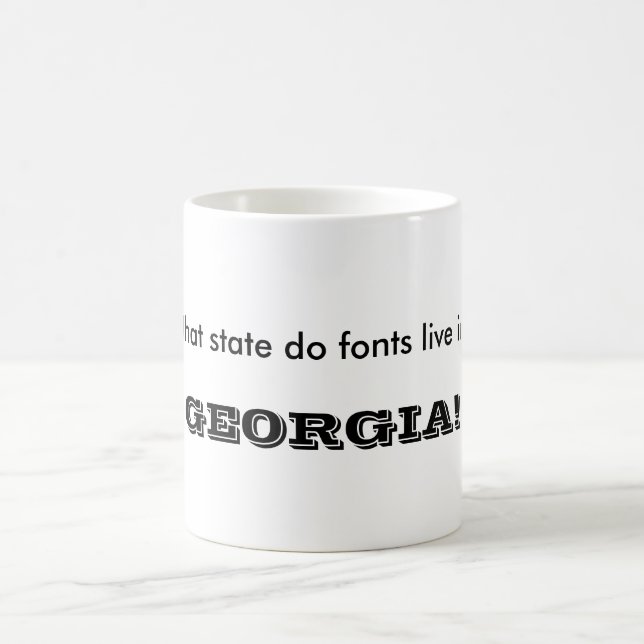 Dans Quel État Les Polices Vivent-Elles ? Mug (Centre)