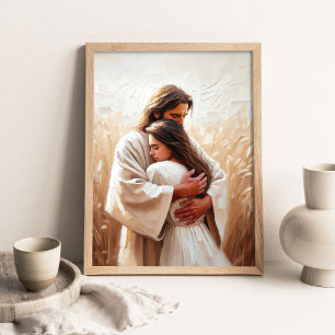 Dans Ses Bras, Art mural chrétien, Jésus étreignan