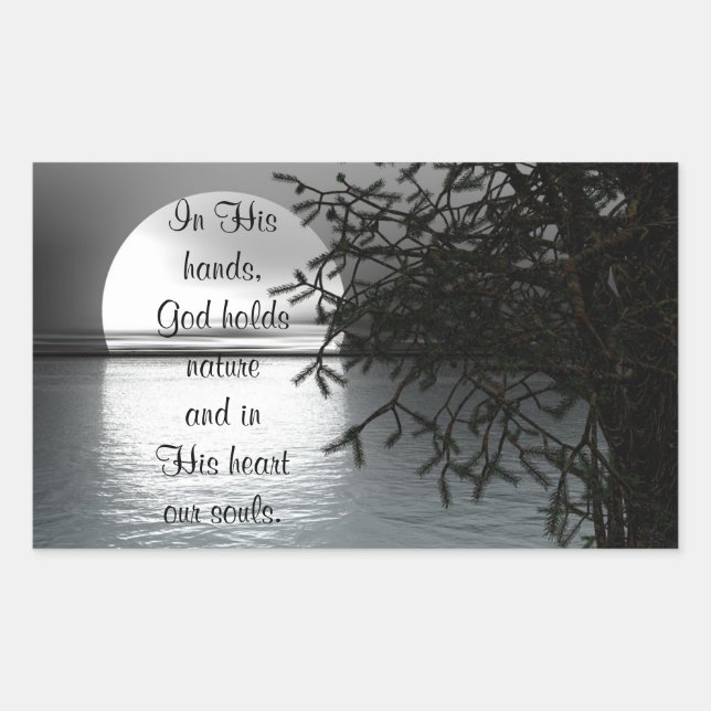 Dans ses mains Reflet Lune Sticker (Devant)