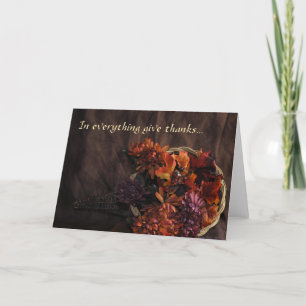 "Dans tout carte de corne d'abondance de fleur