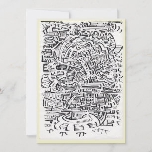 Dans un lieu intermédiaire, dessin à encre Carte p