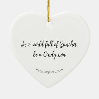 Dans un monde de Grinches céramique ornement Carré