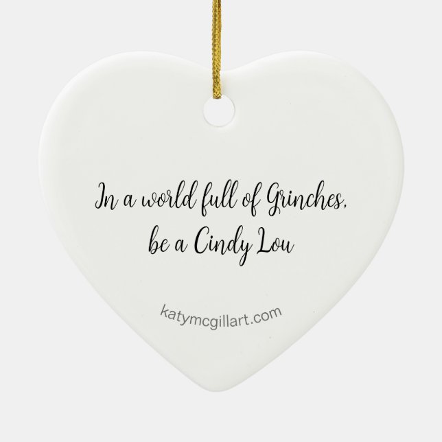 Dans un monde de Grinches céramique ornement Carré (Dos)