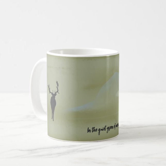 Dans une tasse calme et verte du matin (Devant gauche)