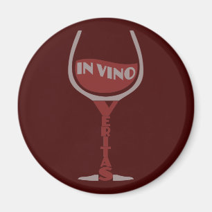 Dans Vino Veritas aimant personnalisé