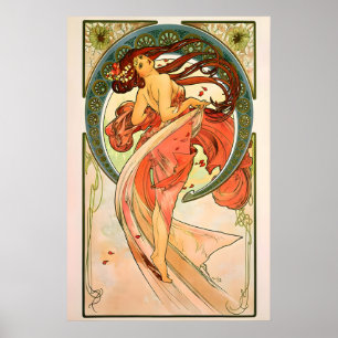 Danse 1898 AFFICHE IMPRIMÉE A5-A1 Alphonse Mucha