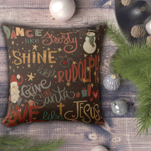 Danse amusante comme Frosty Inspirivy Coussin