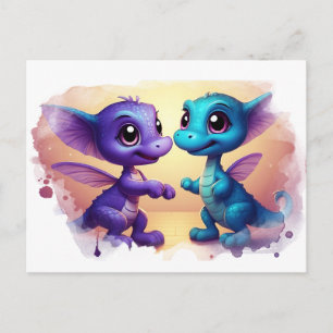 *~* Danse AP48 PHOTO Invitation Dragon Dino Carte 