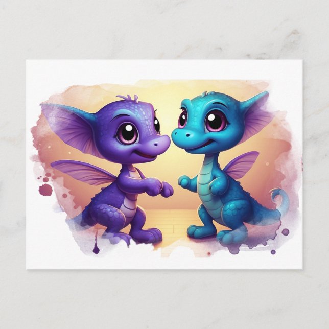 *~* Danse AP48 PHOTO Invitation Dragon Dino Carte  (Devant)