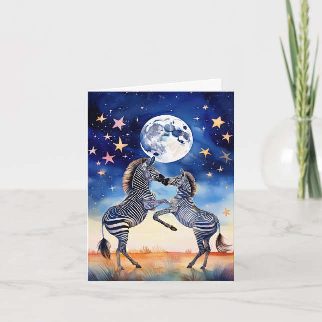 Danse au Clair de Lune Zèbres Amoureux (Devant)