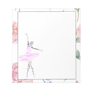 Danse Ballerine    Carnet de notes à bordure aquar