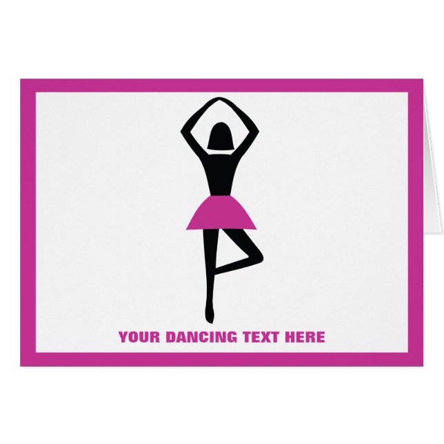 Danse ballerine noir, couleur rose chaud (Devant horizontal)