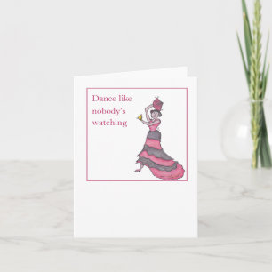 Danse comme si personne ne regardait la carte de v