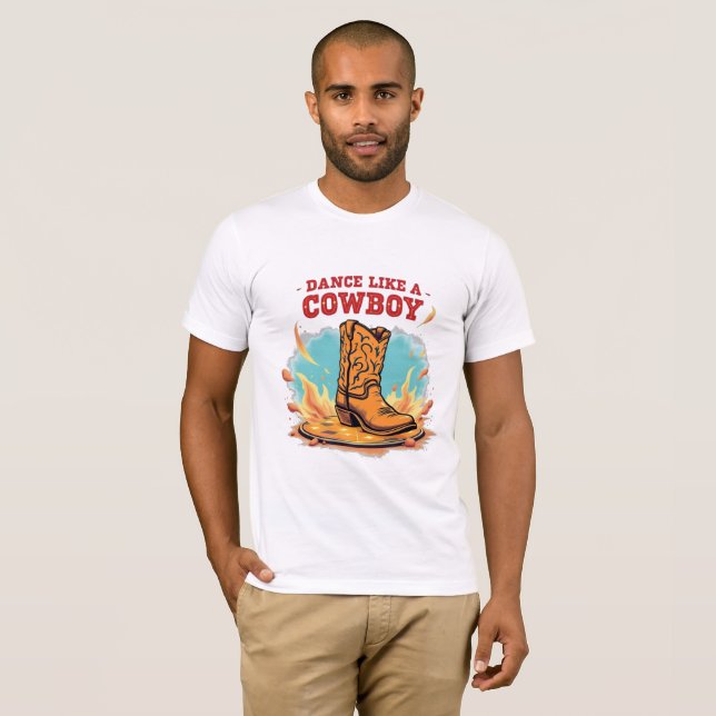 Danse comme un cowboy - Western Boot Rodeo T-shirt (Devant entier)