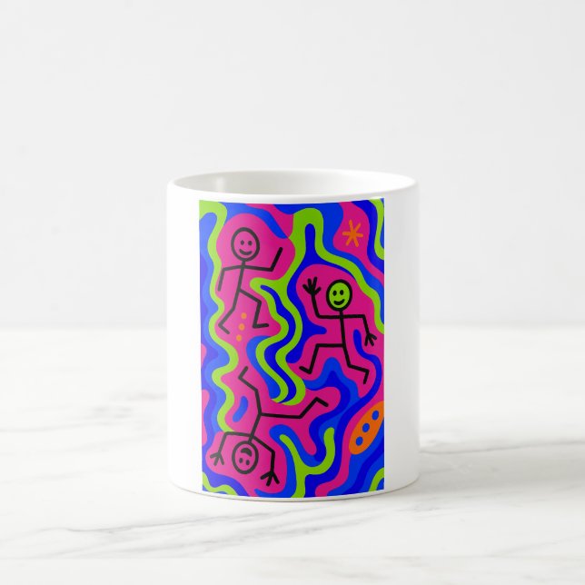 Danse cosmique - Neon Stickmen Mug (Centre)