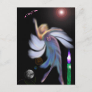 danse dans la carte postale légère