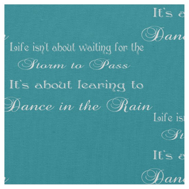Danse dans la citation de pluie sur tout tissu de (Fermer)
