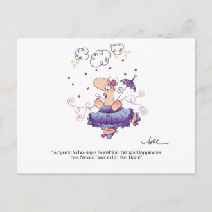 DANSE DANS LA PLUIE Carte postale par April McCall