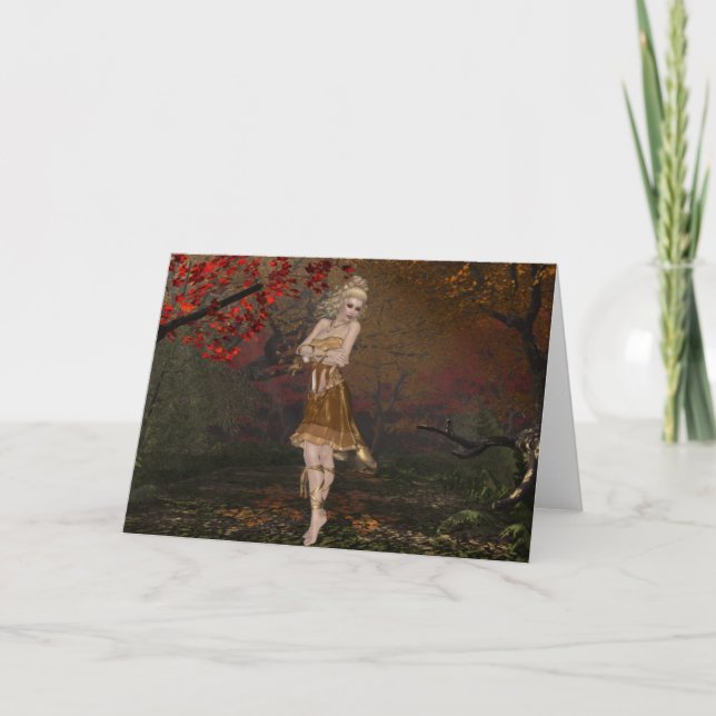 Danse dans les Bois 2 - Carte de vœux d'automne (Devant)