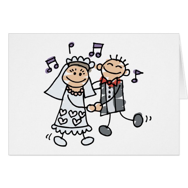 Danse de bande dessinée de mariage (Devant horizontal)