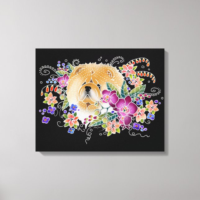 DANSE DE JARDIN CHOW - Panneau d'art sur toile ten (Recto)