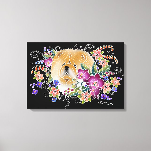 DANSE DE JARDIN CHOW - Panneau d'art sur toile ten (Recto)
