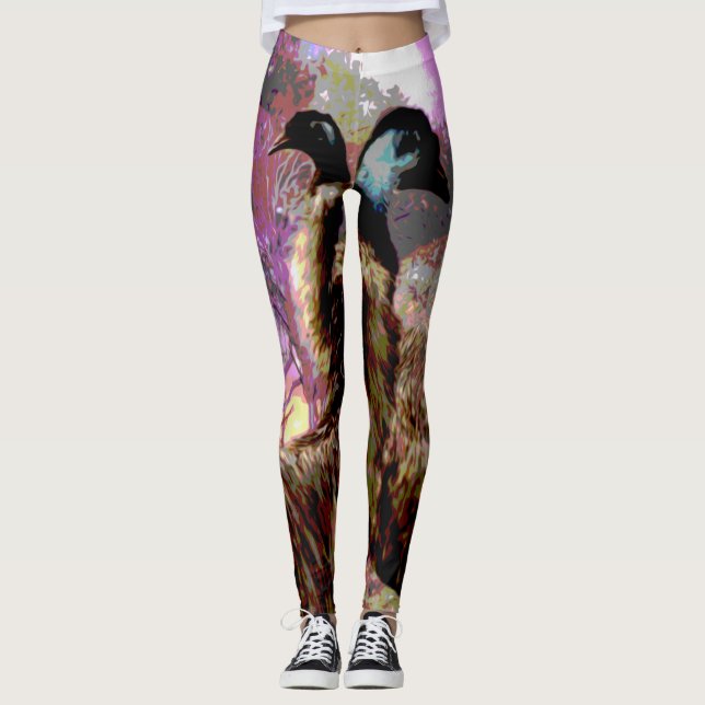 Danse De L'Aquarelle Emu, Leggings (Devant)