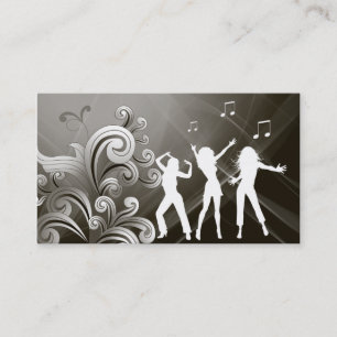 Danse de noir de musique de carte de visite du DJ