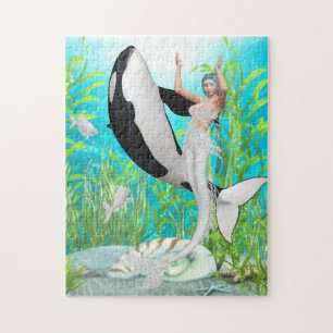Danse De Sirène Avec Un Puzzle Orca