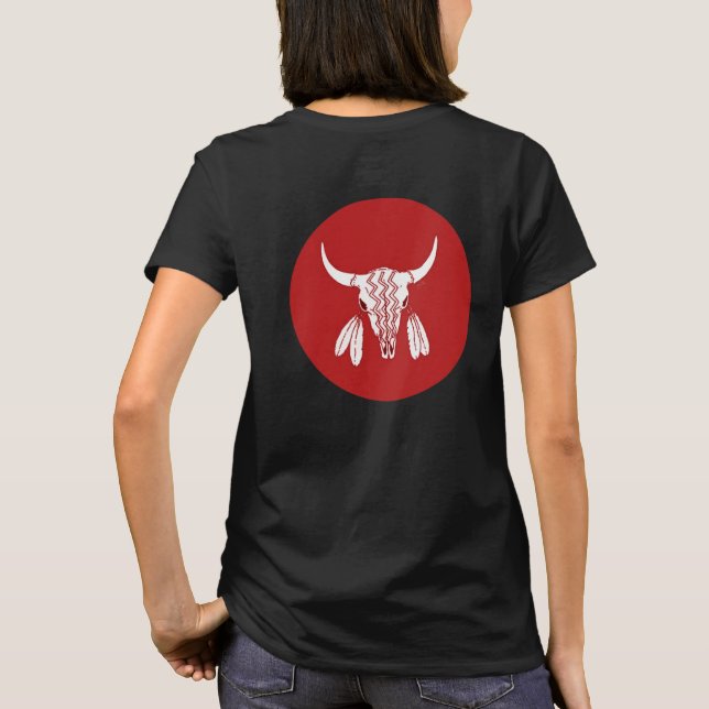 Danse du fantôme rouge cercle de buffles t-shirt d (Dos)
