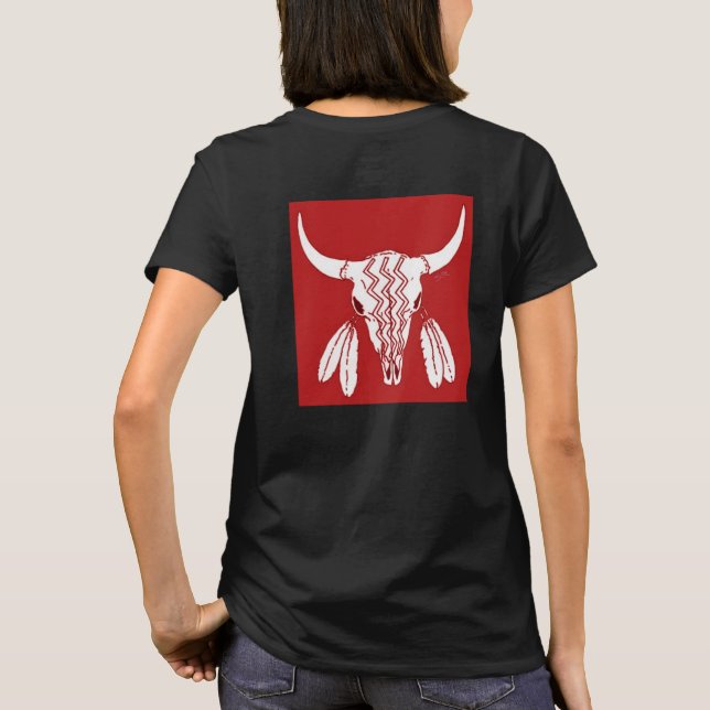 Danse du fantôme rouge femmes de buffle t-shirt do (Dos)