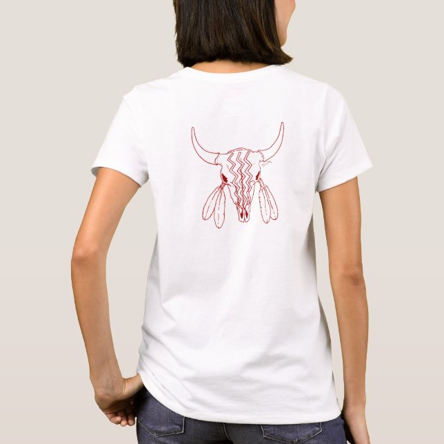Danse du fantôme rouge ligne de buffle t-shirt bla (Dos)