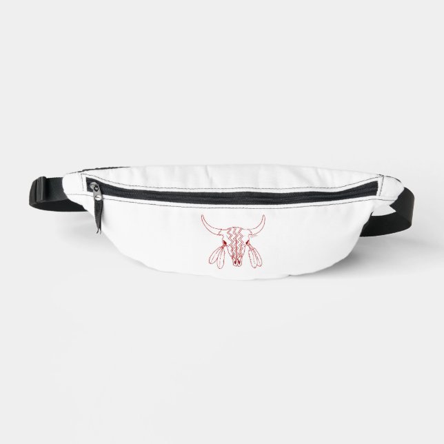 Danse du fantôme rouge Sac banane blanc Buffalo (Recto)