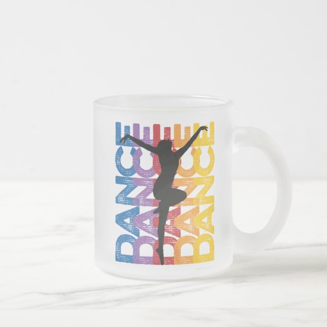 Danse et Lettres (Dance) Frosted Glass Coffee Mug (Droit)